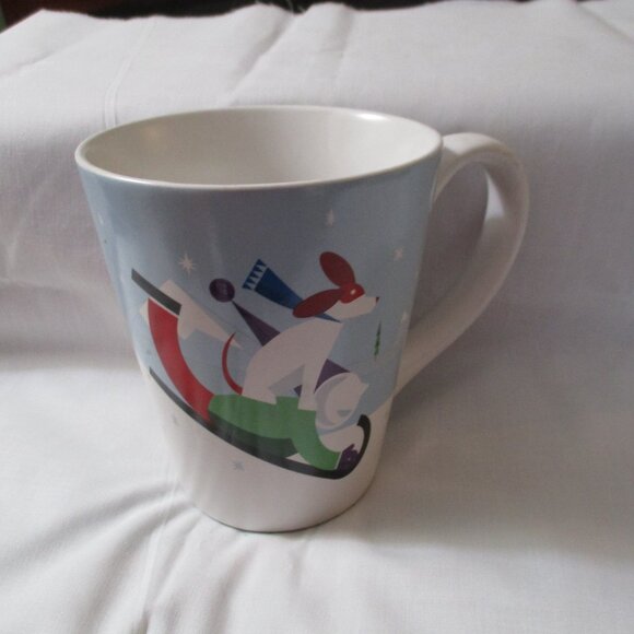 Vintage Starbucks Boy & Dog on Sled Coffee Tea Mug - Picture 2 of 3